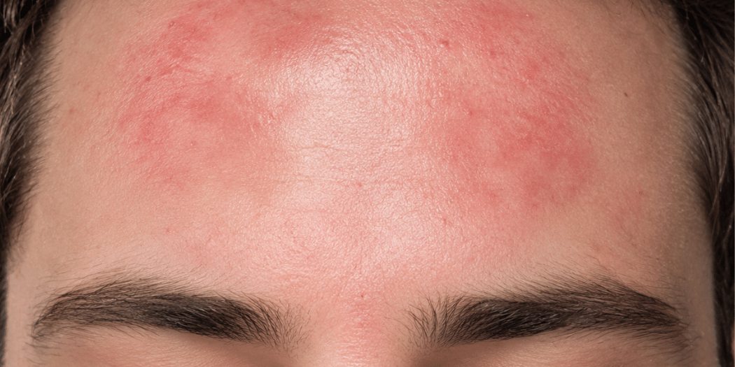 Hombre con piel sensible aplicándose una crema calmante en el rostro como parte de su rutina de skincare